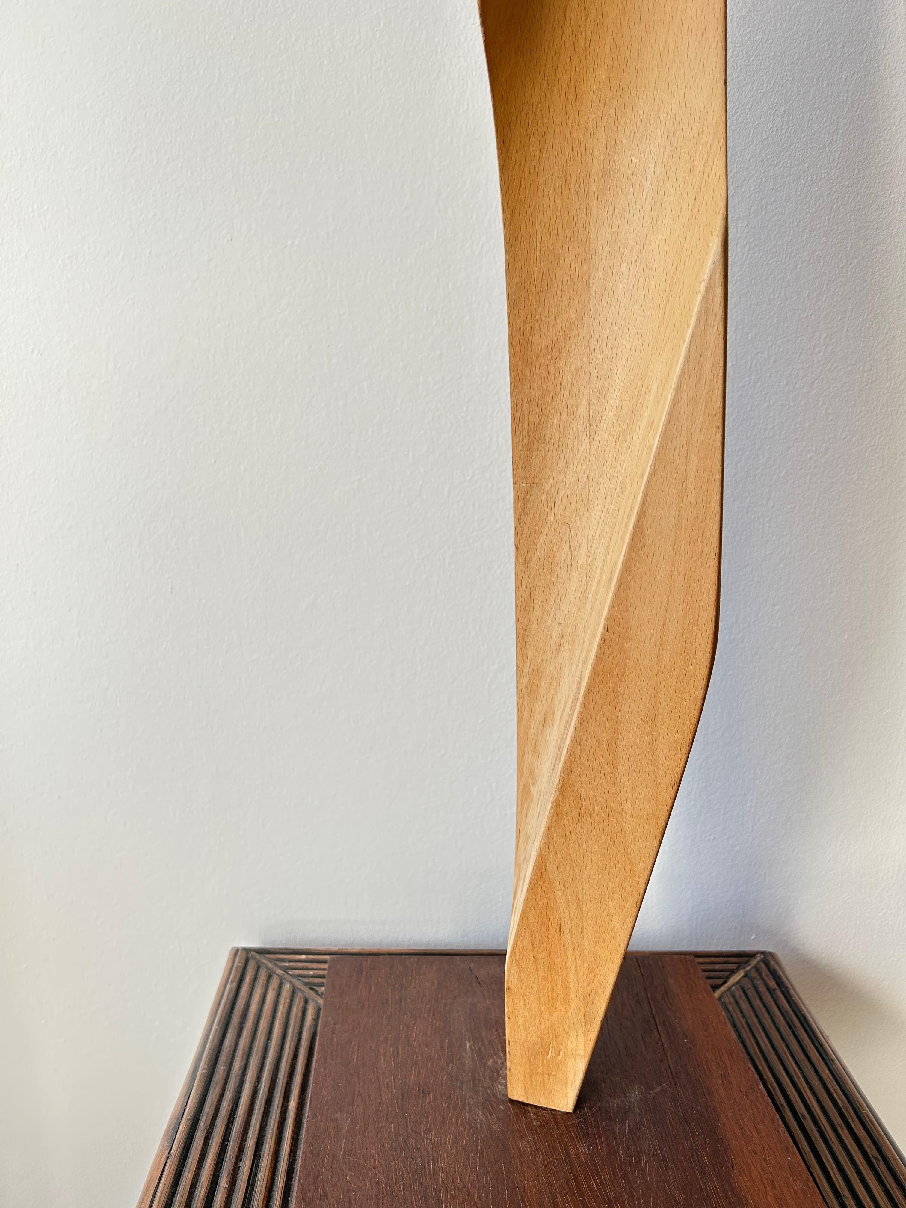 Scandinavian Abstract Wooden Sculpture, 1960s For Sale 1