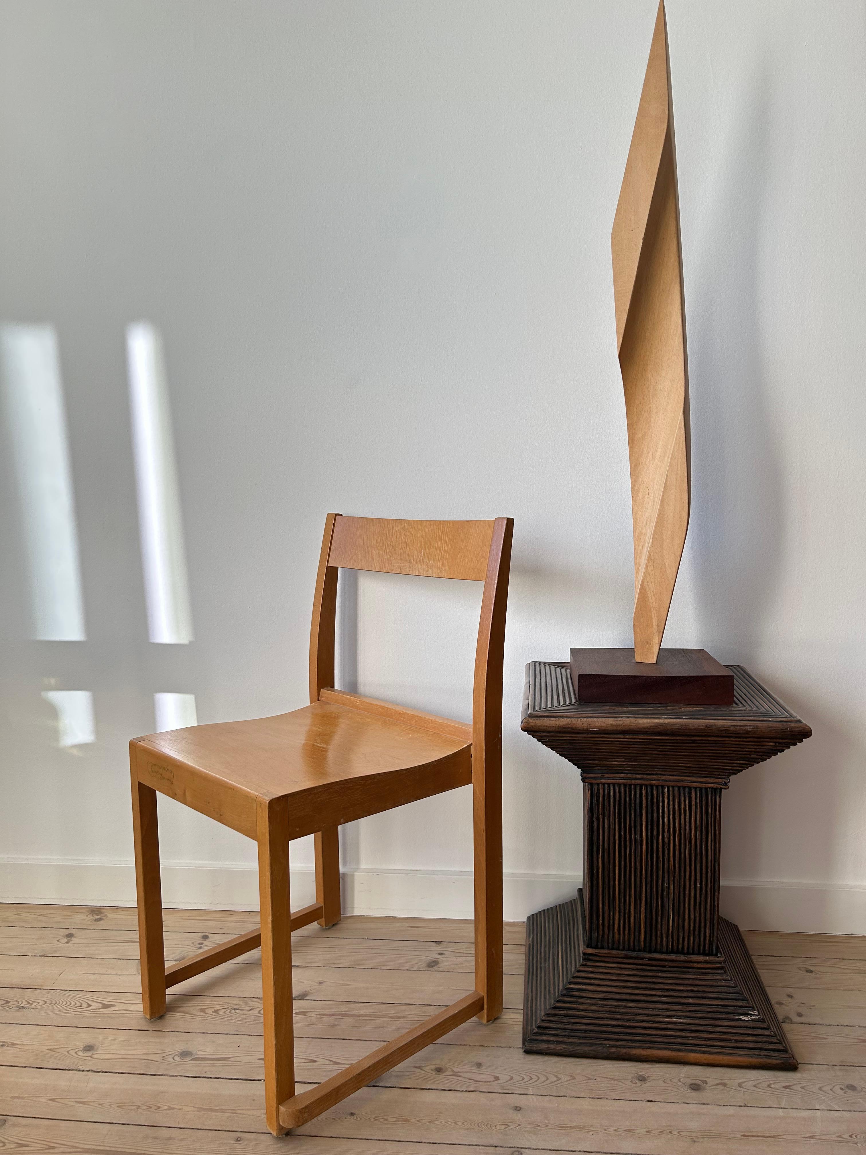 Scandinavian Abstract Wooden Sculpture, 1960s For Sale 2