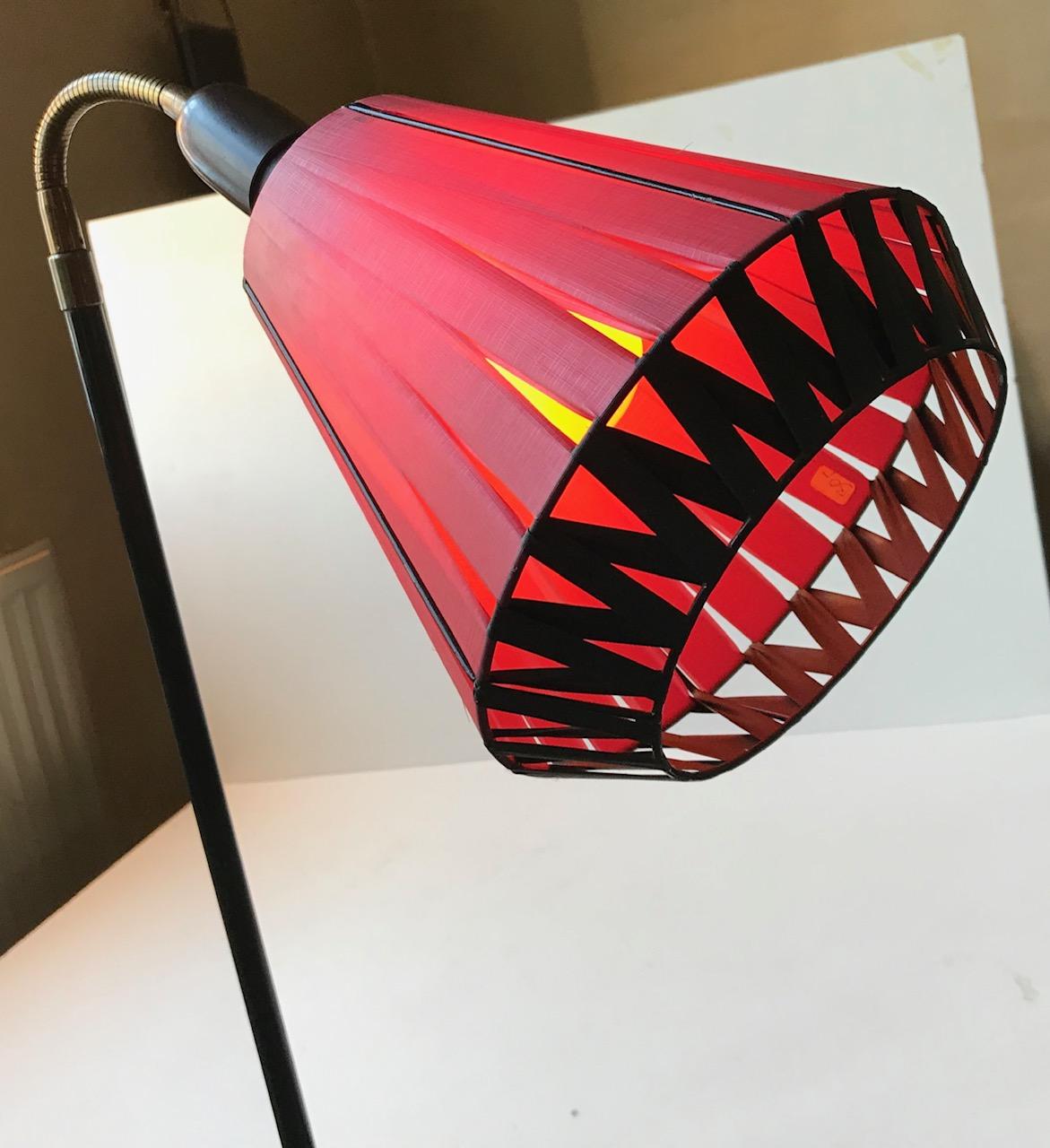 Mid-Century Modern Scandinavian Adjustable Floor Lamp, 1950s For Sale