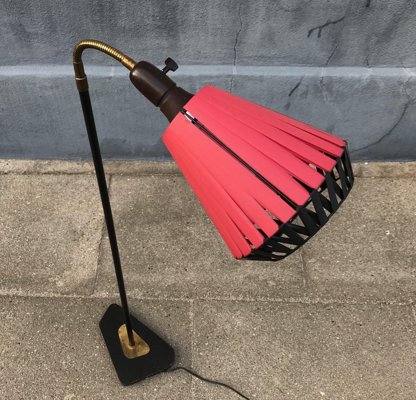 Mid-20th Century Scandinavian Adjustable Floor Lamp, 1950s For Sale