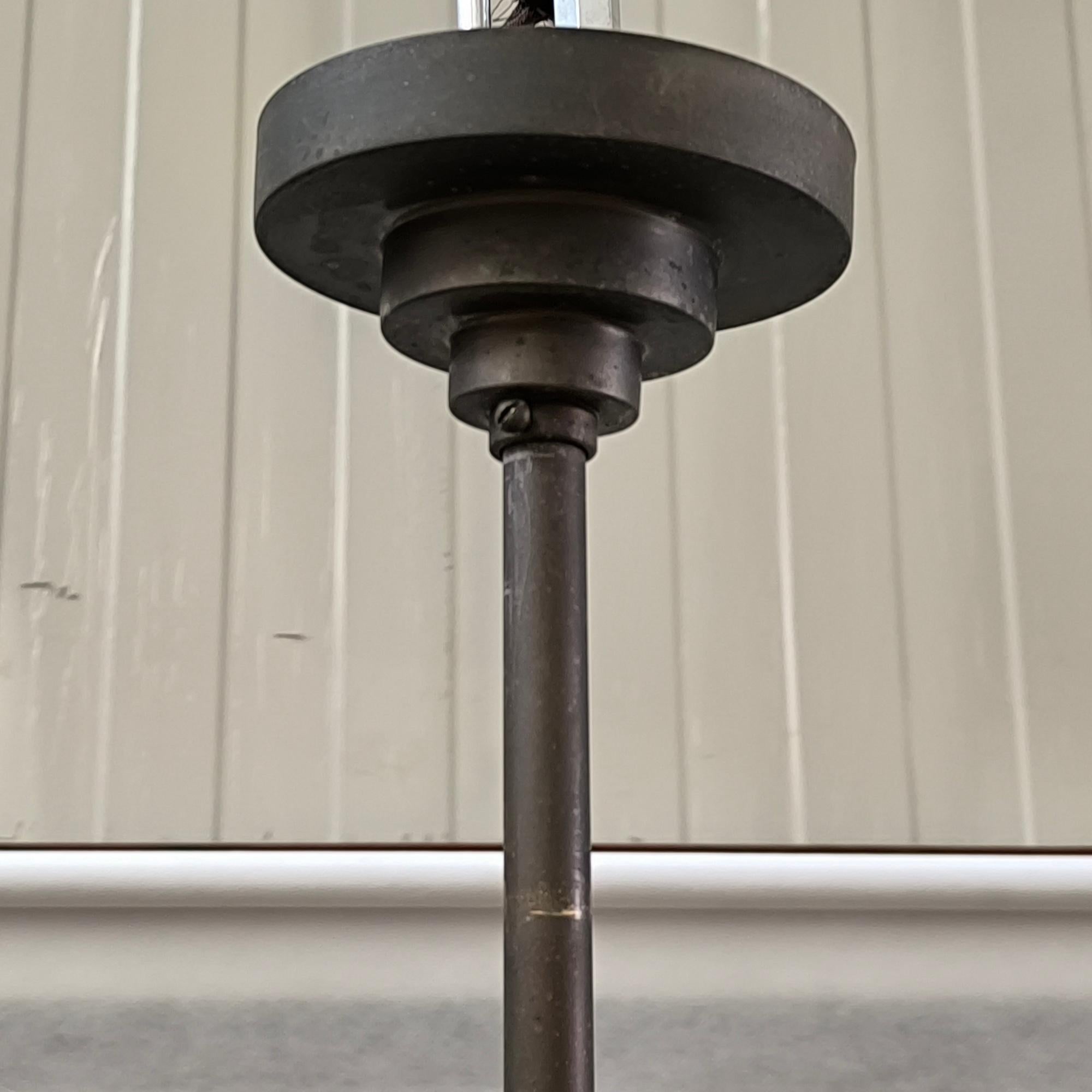 Scandinavian Alabaster Ceiling Lamp Attr. to Harald Notini for Böhlmarks, 1930s For Sale 9