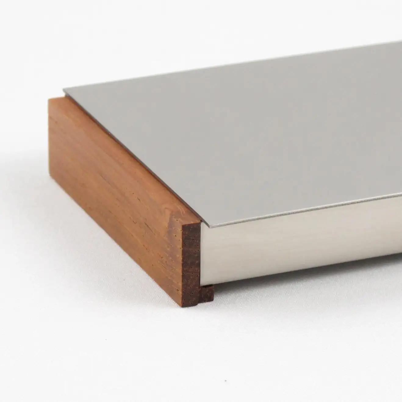 Scandinavian Aluminum and Teak Wood Box by Dansk Form, 1970s In Excellent Condition In Atlanta, GA