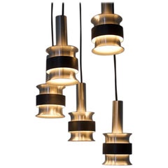 Scandinavian Aluminum Cascade 1960s Lamp