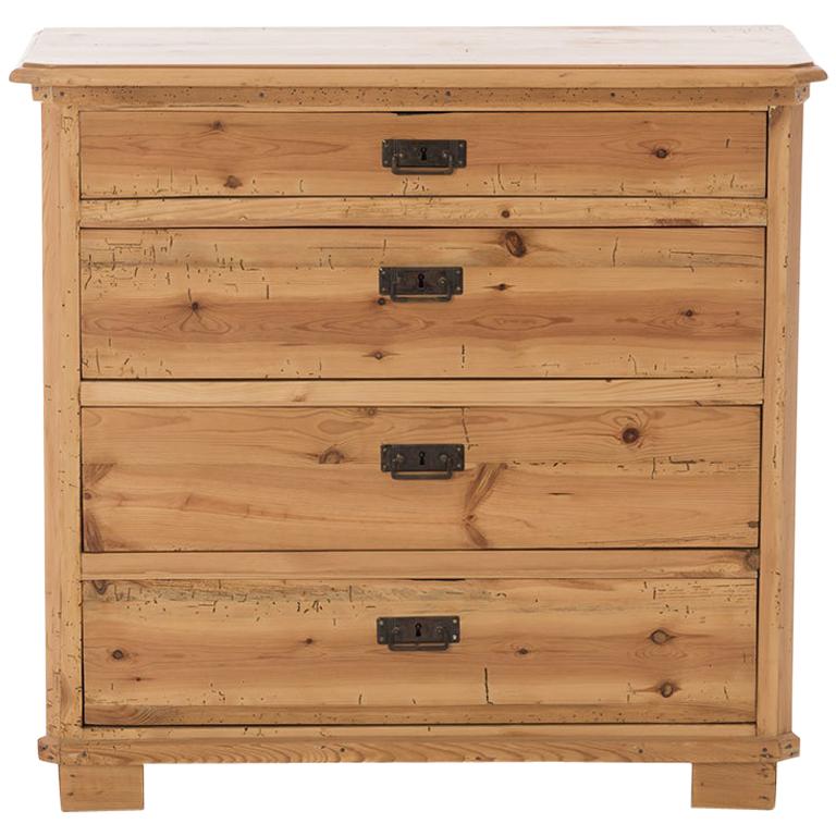 Scandinavian Antique Pine Drawer Chest