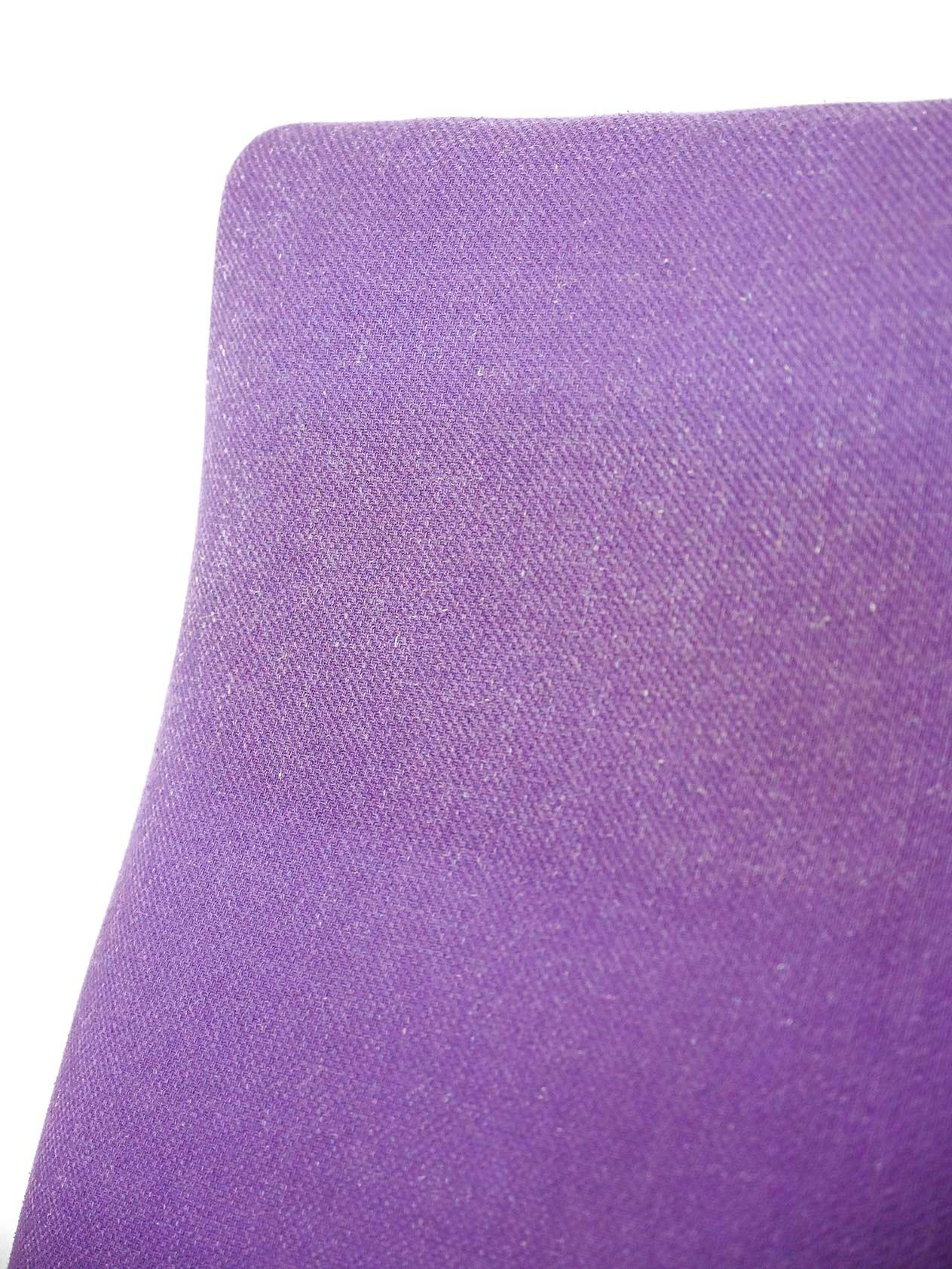 Scandinavian armchair with purple fabric For Sale 7