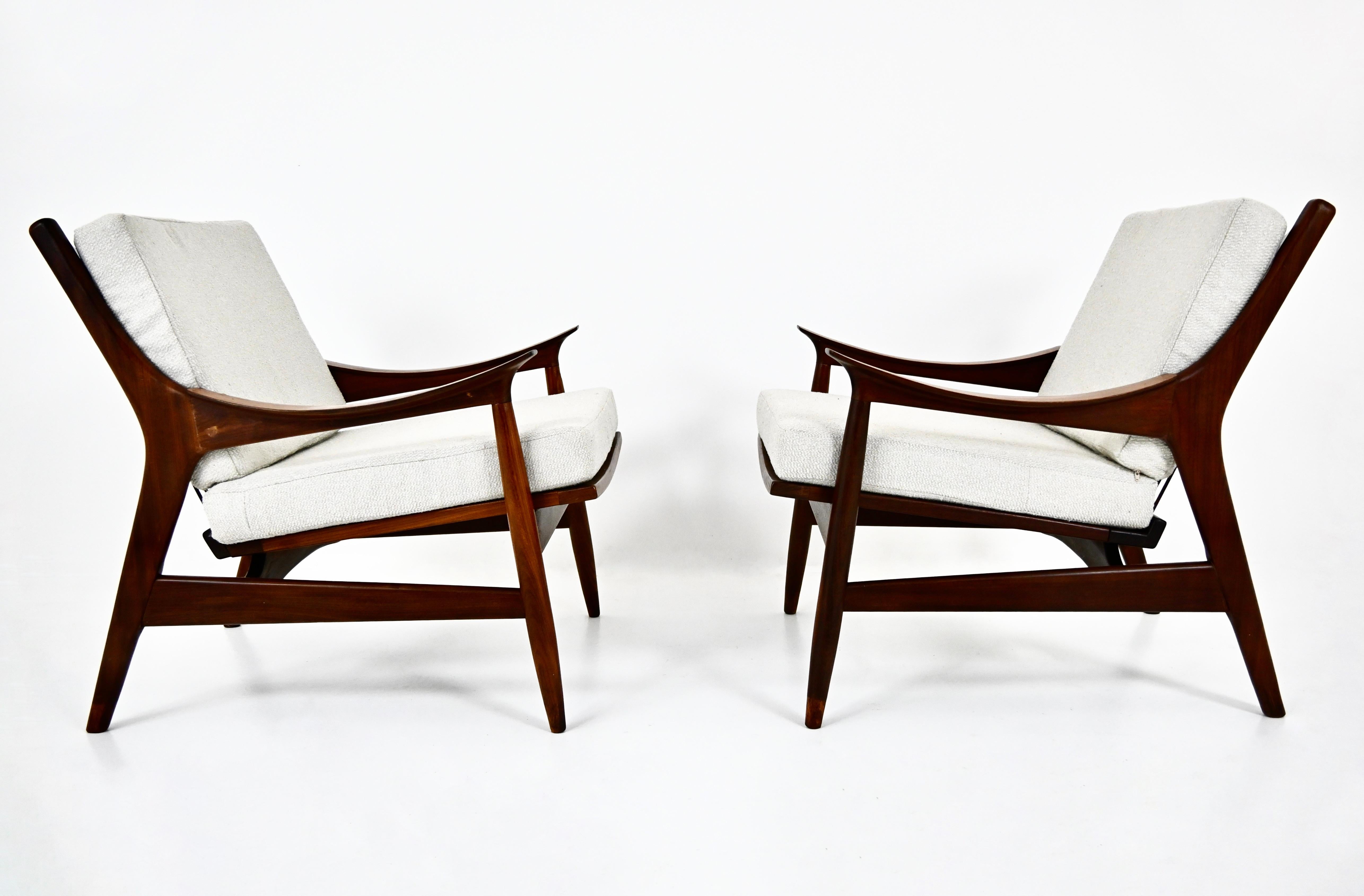 Scandinavian Armchairs, 1960s Set of 2 Bon état - En vente à bruxelles, BE