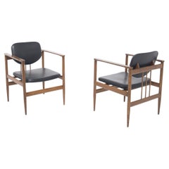 Scandinavian Armchairs in Wood attr to Gunnar Asplund