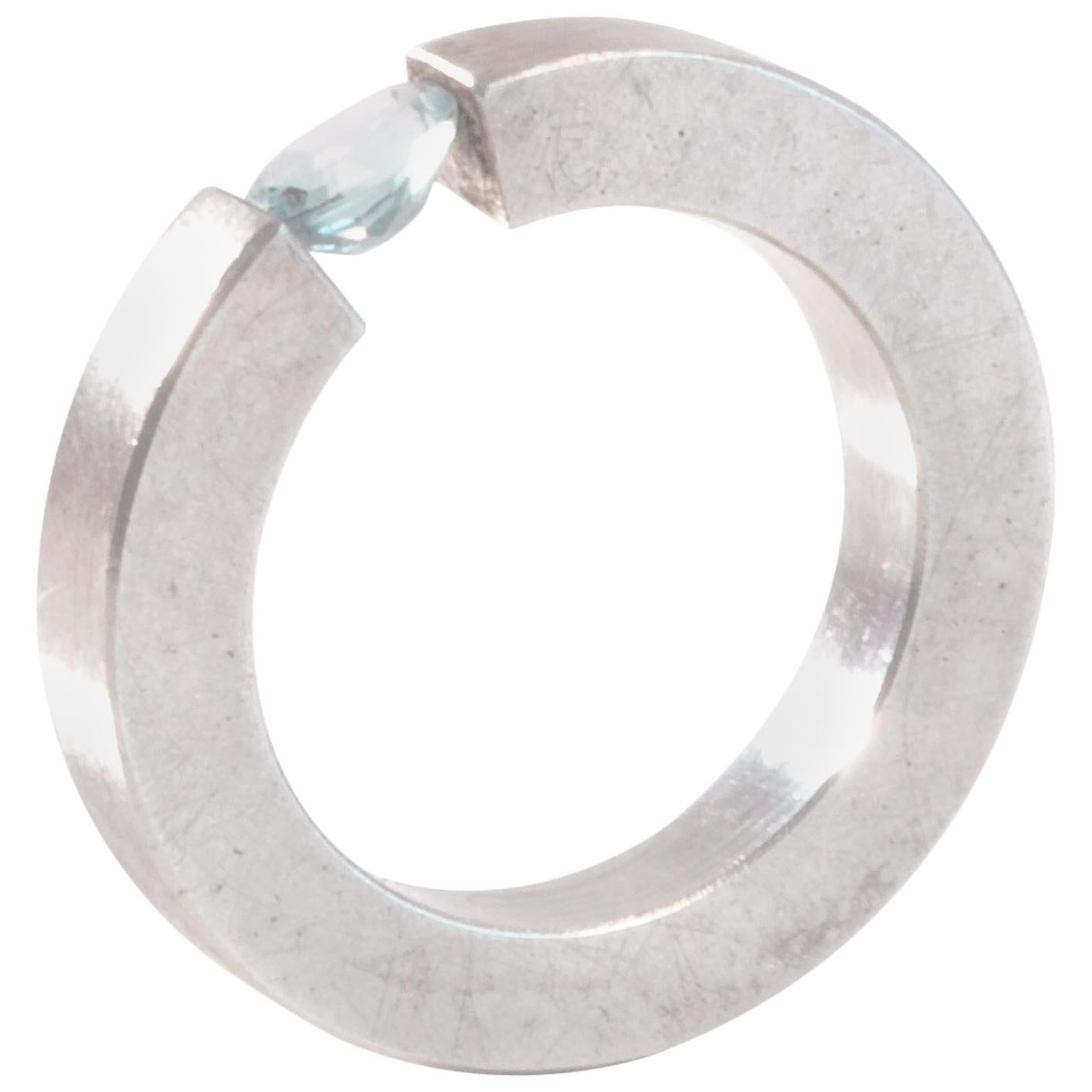 Scandinavian Aron Irving Li, 2013 Norway Modernist Silver Ring For Sale