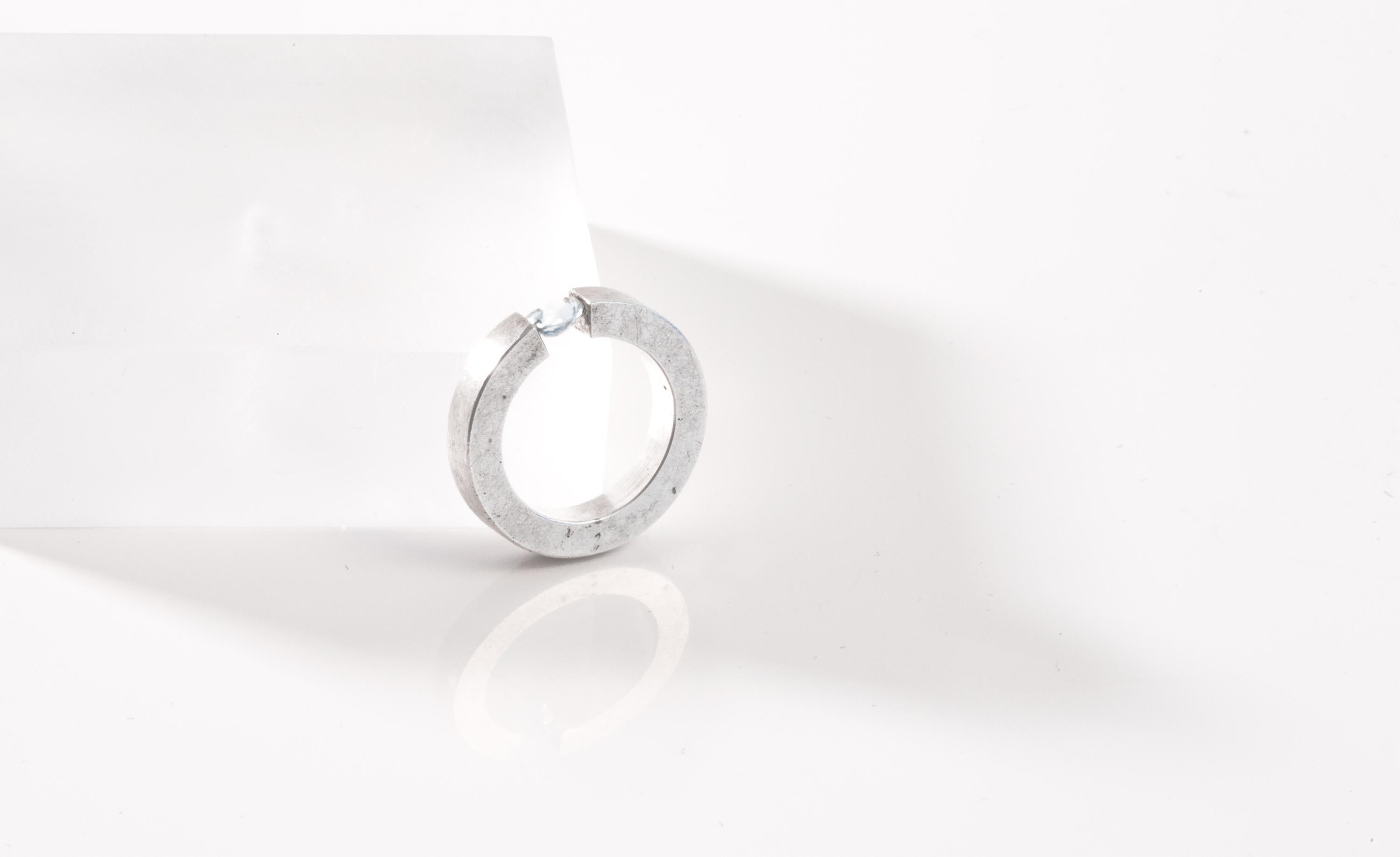 Scandinavian Aron Irving Li, 2013 Norway Modernist Silver Ring In Excellent Condition For Sale In Oslo, NO