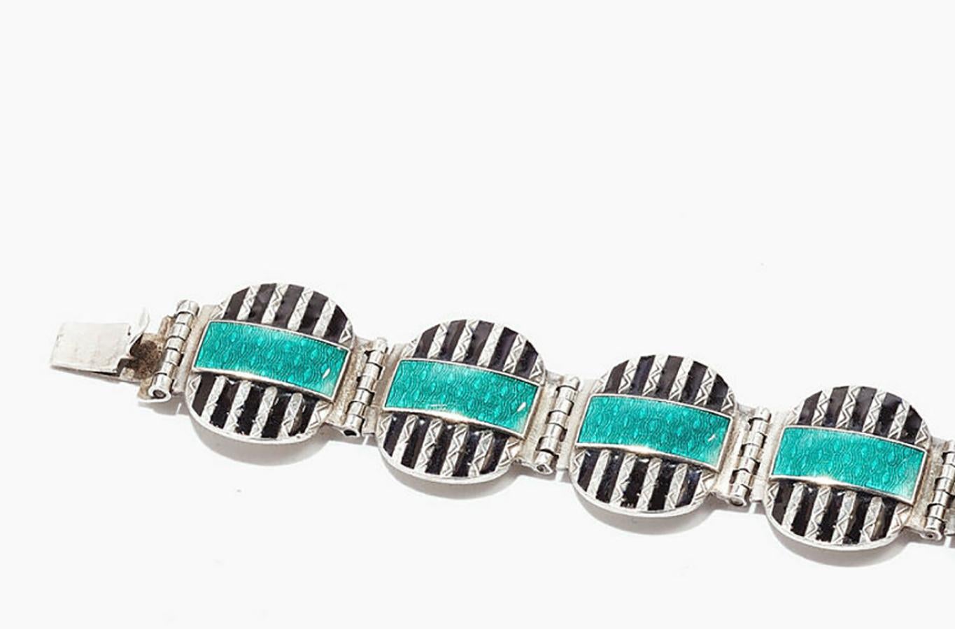Scandinavian Art Deco 1930s Bracelet For Sale 4