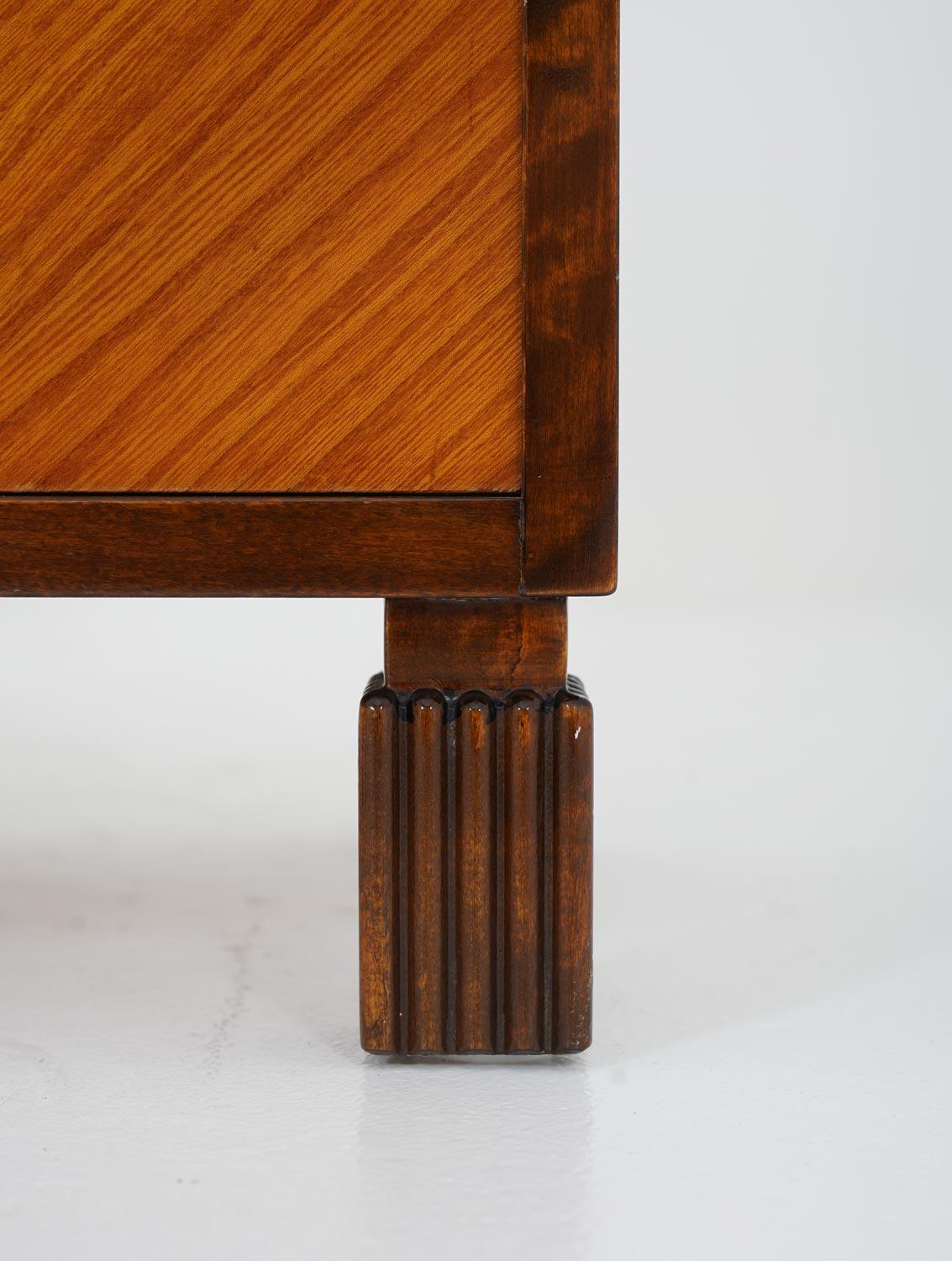Birch Scandinavian Art Deco Bedside Tables by Axel Larson for Bodafors For Sale