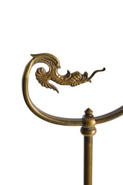 Scandinavian Art Deco Brass Floor Lamp, 30s