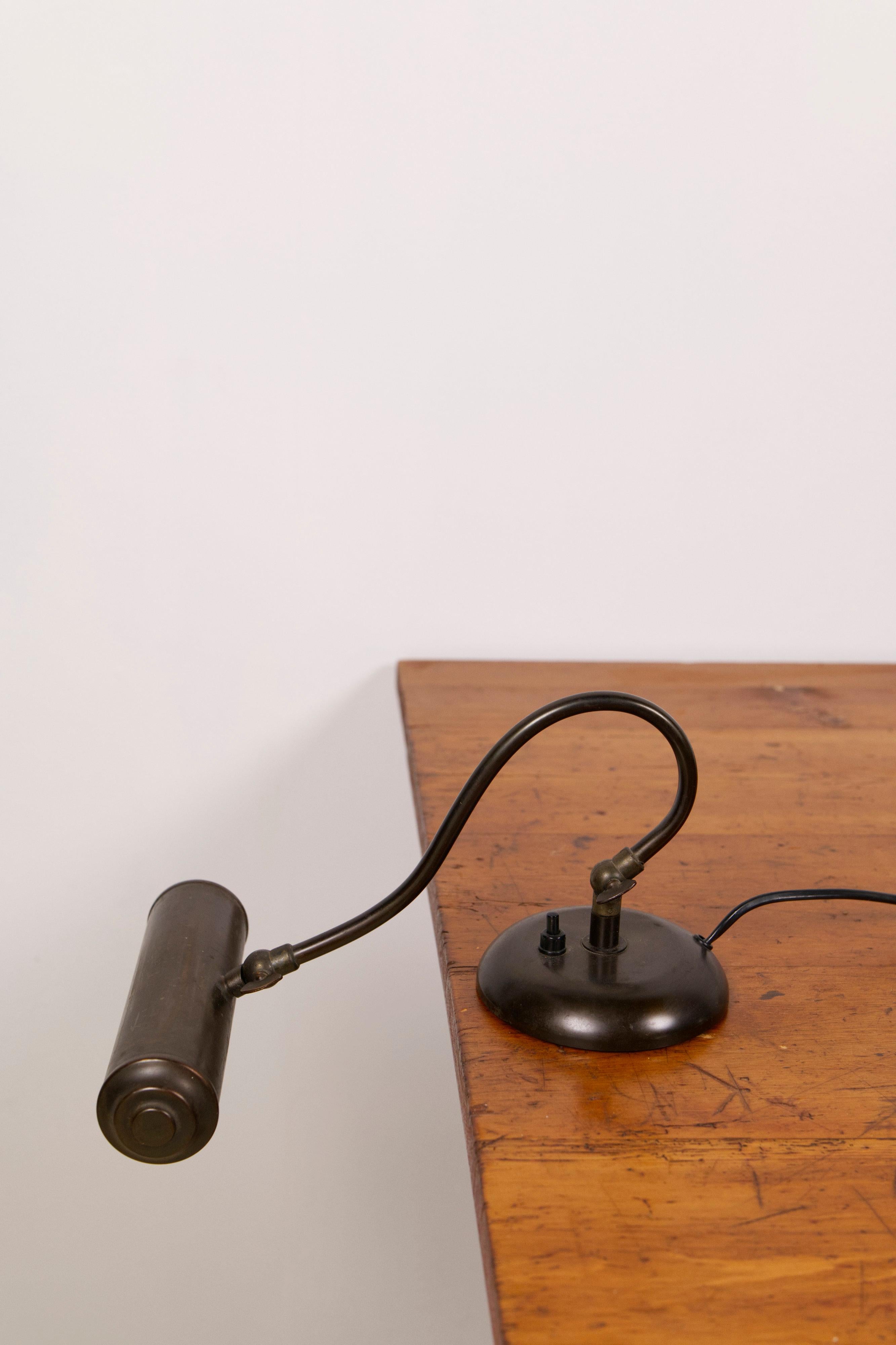 Skandinavische Art-Déco-Klavierlampe aus Messing, 1930er Jahre im Angebot 2