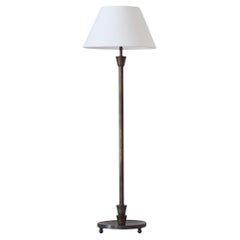 Scandinavian Art Deco Bronze Floor Lamp Just Andersen Style, 1930s