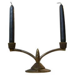 Scandinavian Art Deco Candelabra in Bronze by Tinos, 1930s