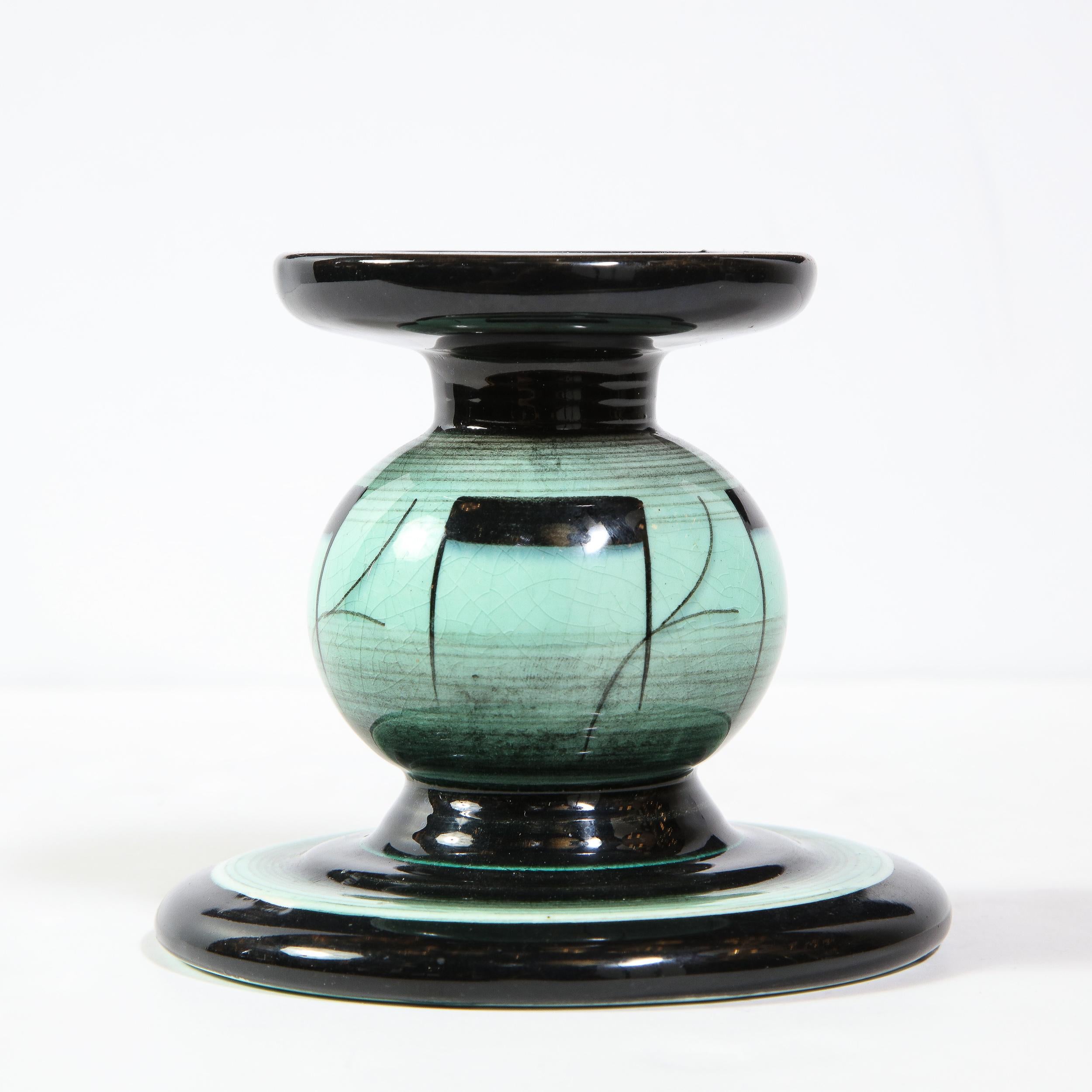 Skandinavischer Kerzenhalter aus Keramik im Art-déco-Stil von Ilse Claesson für Rörstrand (Art déco) im Angebot