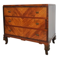 Antique Scandinavian Art Deco Chest of Drawers, 1930s