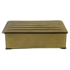 Used Scandinavian Art Deco Cigar Box in Brass, 1930s