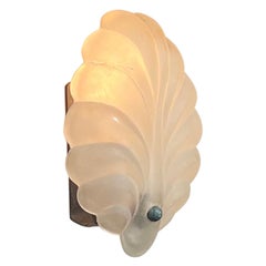 Scandinavian Art Deco Clam Shell Wall Sconce, 1930s