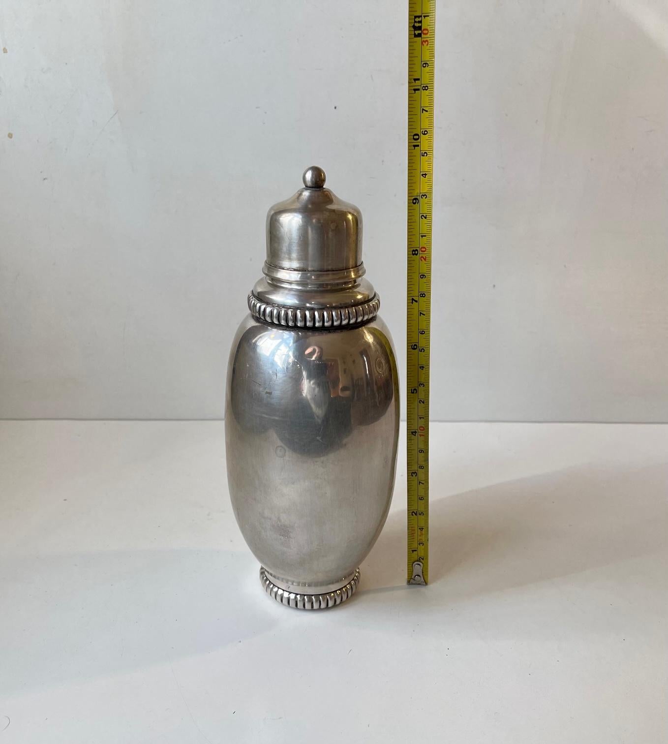 Scandinavian Art Deco Cocktail Shaker with Royal Crown, 1920s 4