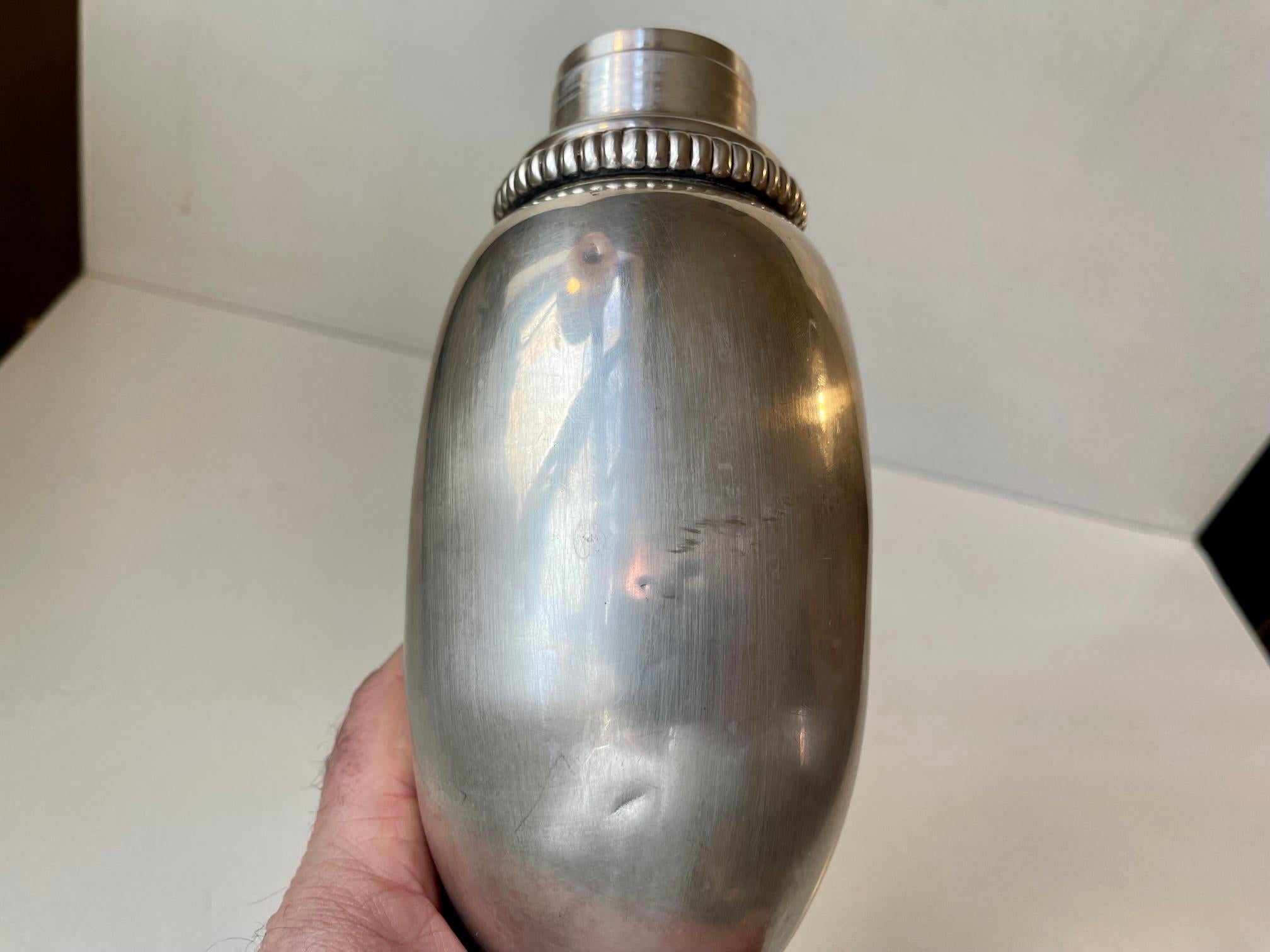 Scandinavian Art Deco Cocktail Shaker with Royal Crown, 1920s 2