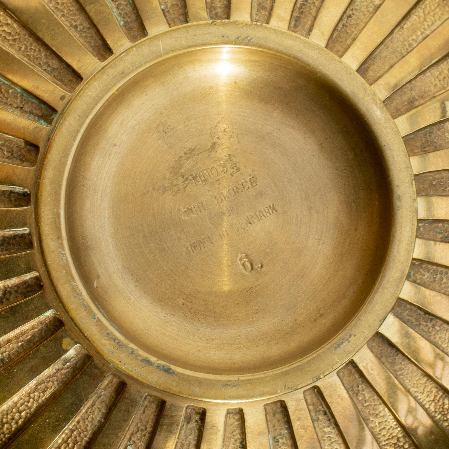 Scandinavian Modern Scandinavian Art Deco Decorative Bronze Bowl from Denmark by Tinos