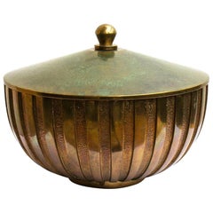 Scandinavian Art Deco Decorative Bronze Bowl from Denmark by Tinos