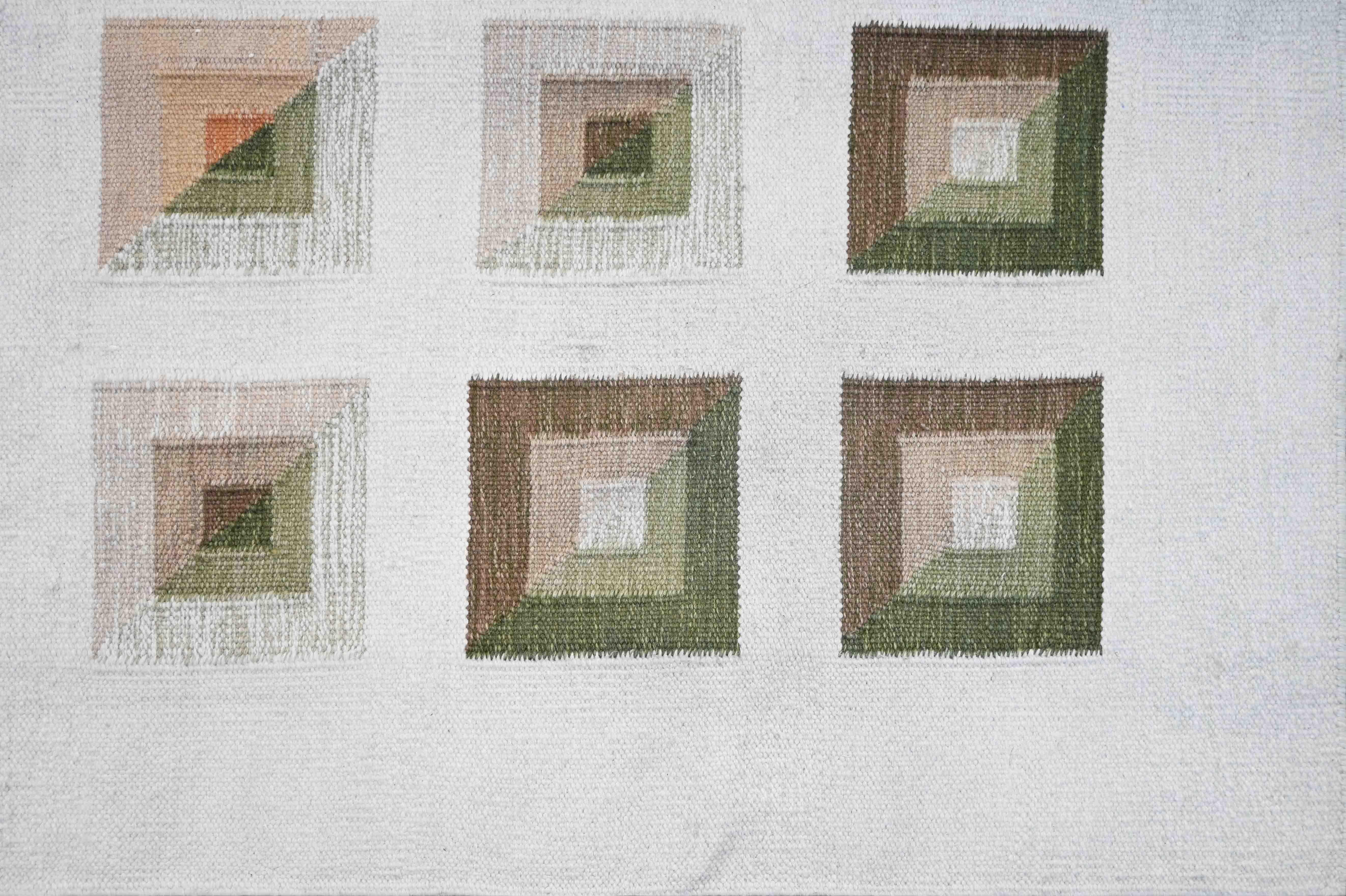 Scandinave moderne Art Déco Scandinave - Exceptionnel Tapis d'Art 236 X 174 Cm - No. 1567 en vente