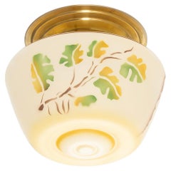 Antique Scandinavian Art Deco Flush Mount Ceiling Light, 1920s