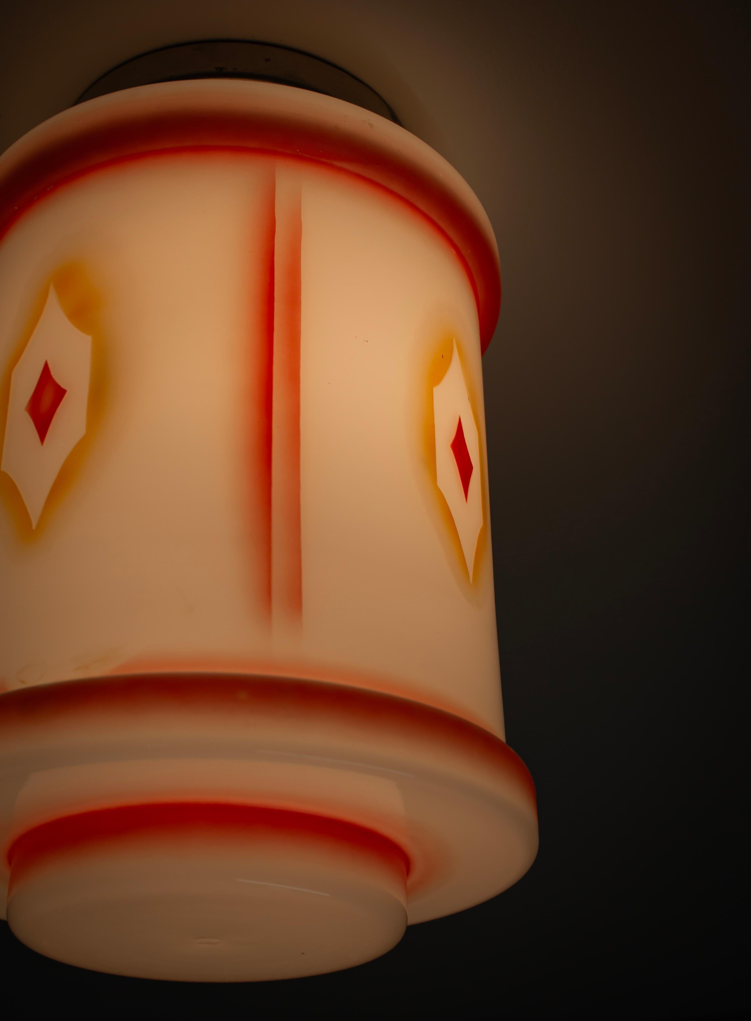 Scandinavian Art Deco Flush Mount Ceiling Light, 1930s For Sale 6