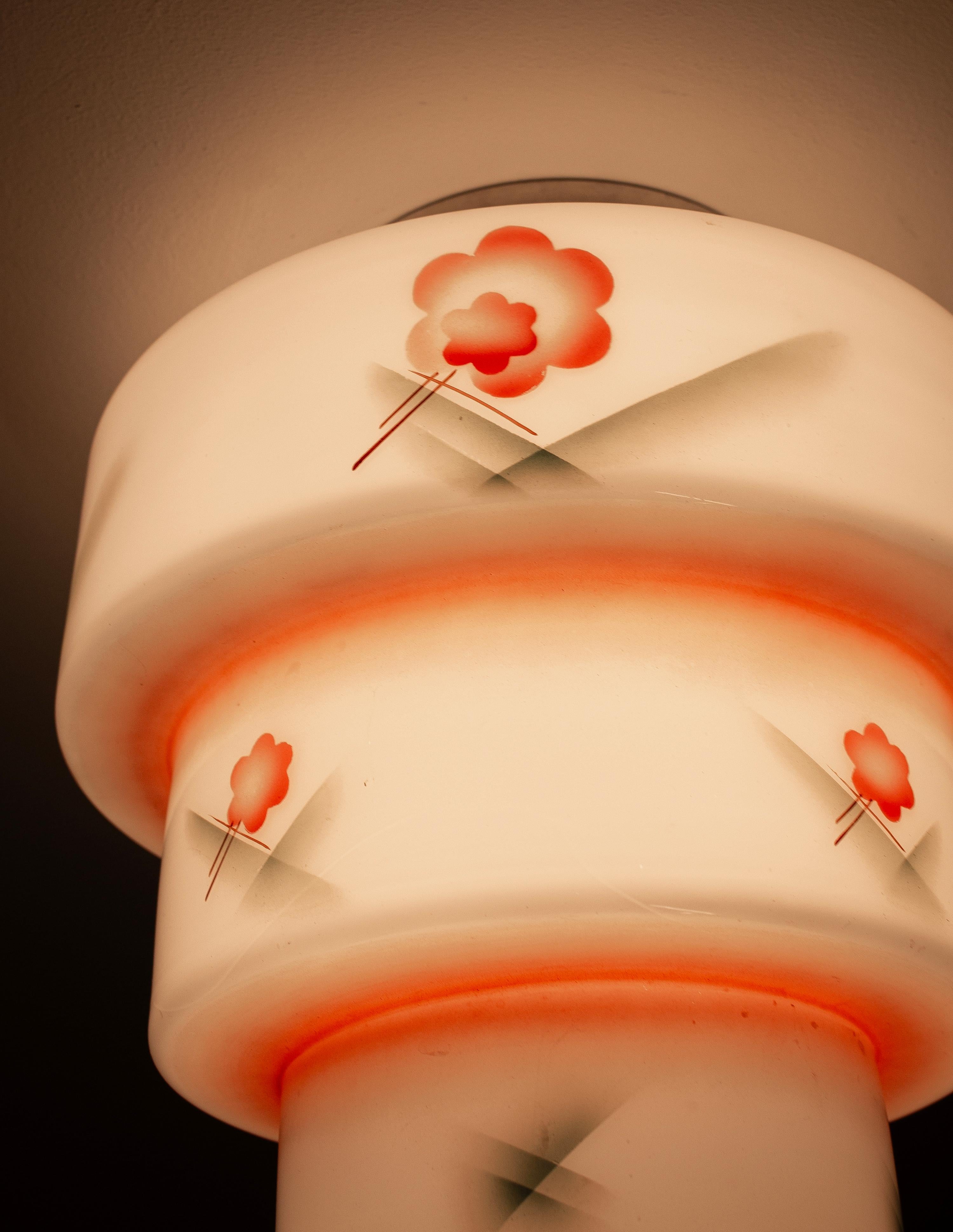 Scandinavian Art Deco Flush Mount Ceiling Light, 1930s For Sale 8
