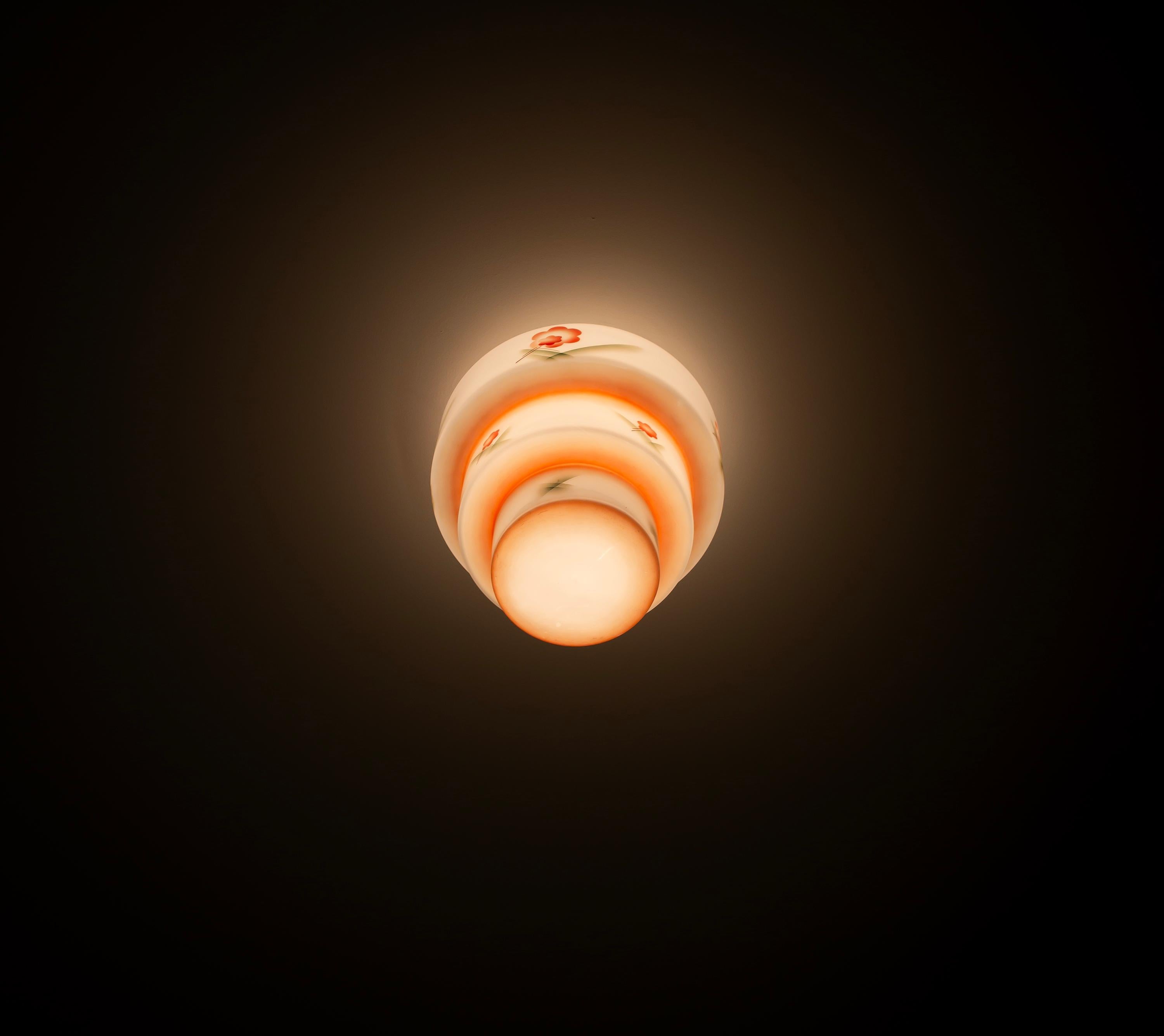 Scandinavian Art Deco Flush Mount Ceiling Light, 1930s For Sale 9