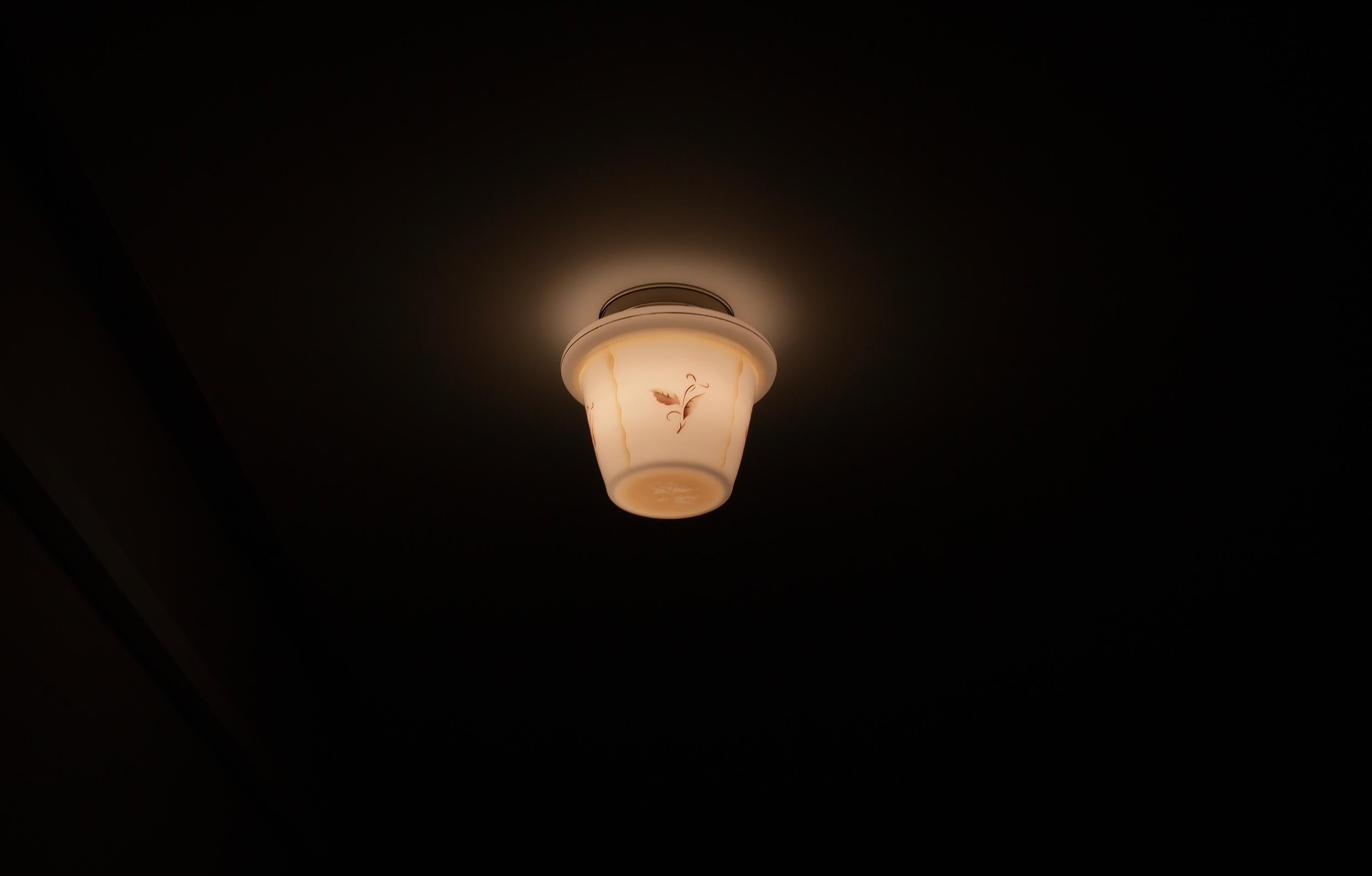 Scandinavian Art Deco Flush Mount Ceiling Light, 1930s For Sale 4