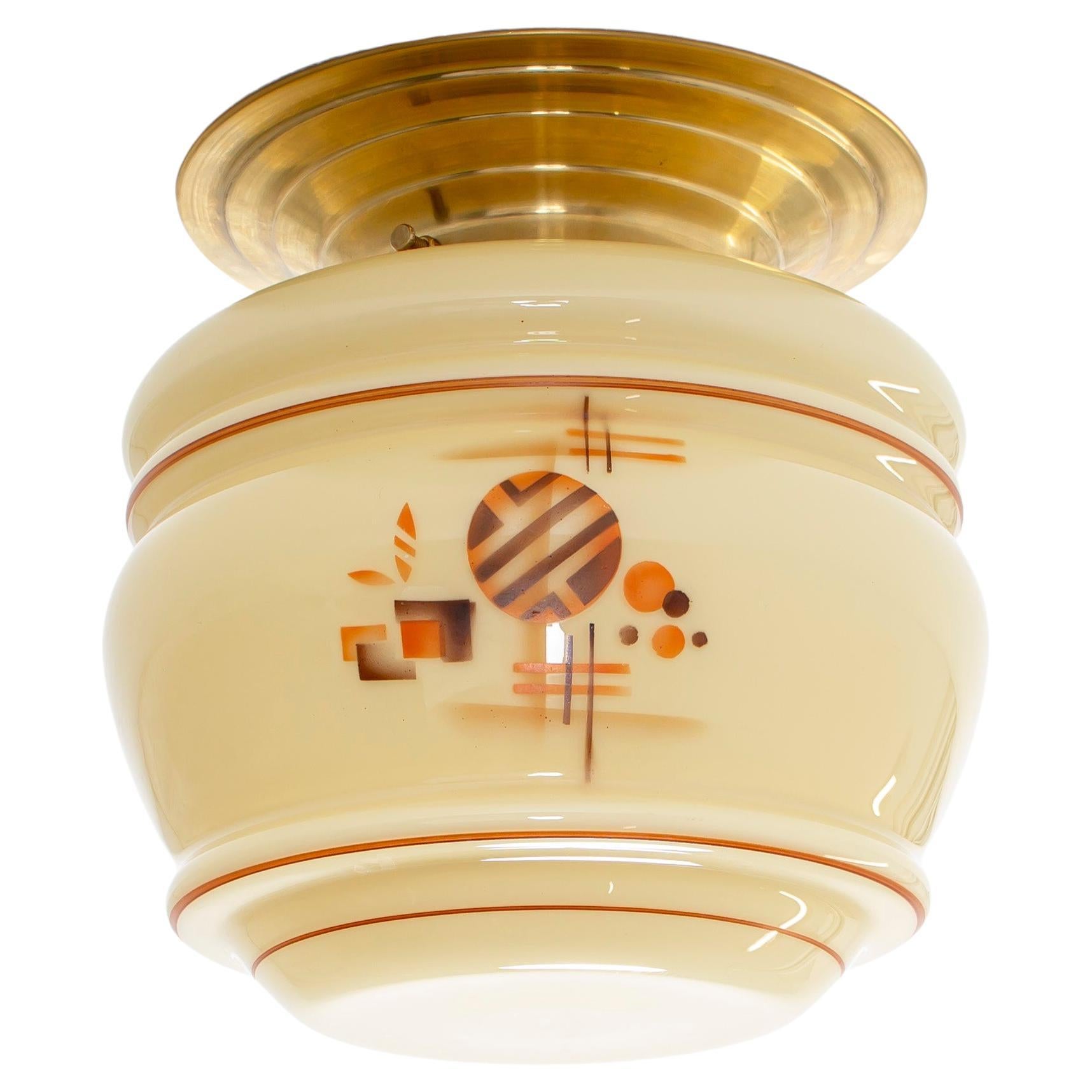 Plafoniera a incasso in stile Art Deco scandinavo, anni '1930