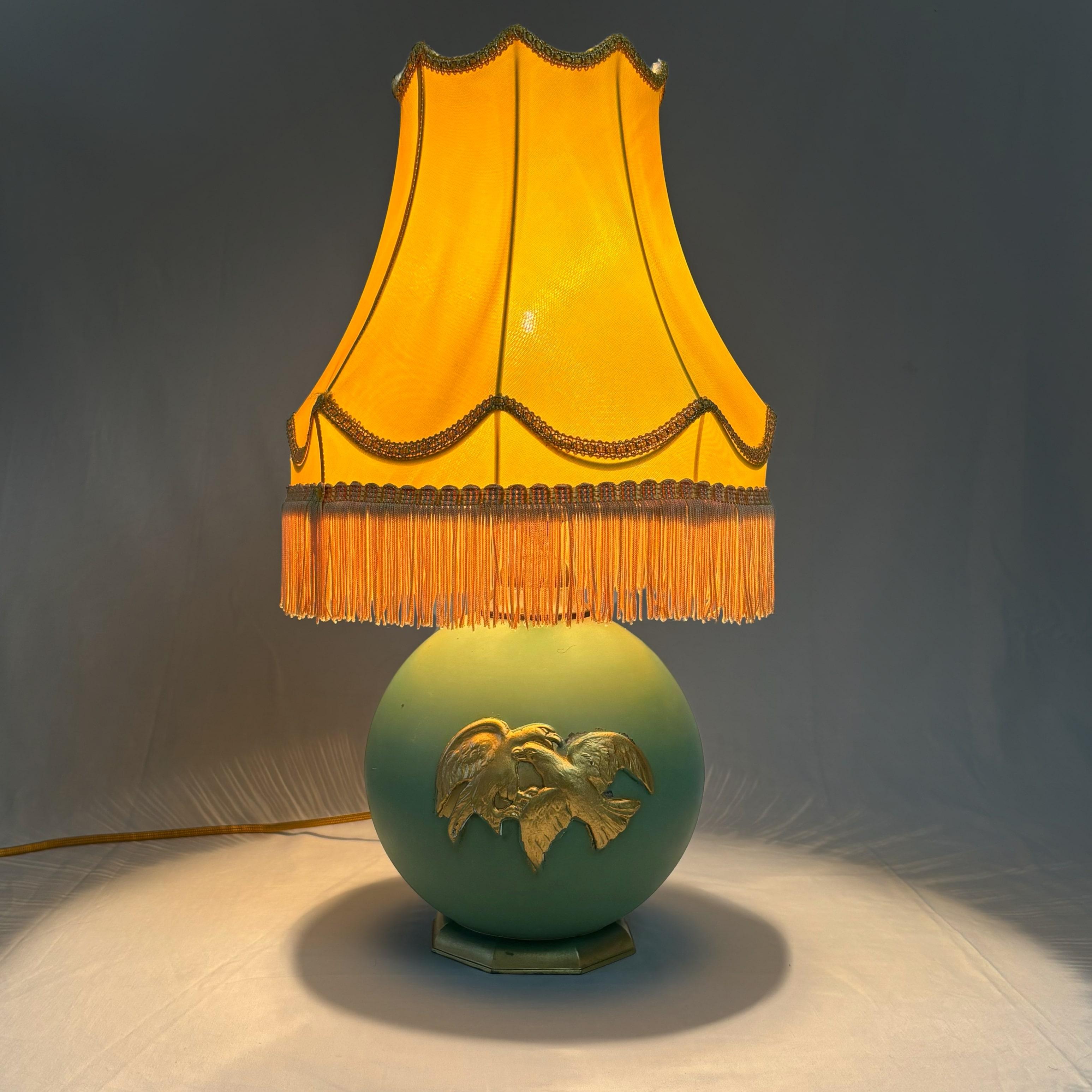 Art Deco Scandinavian art deco globe table lamp, Stjärnmetall, Sweden, 1930s For Sale