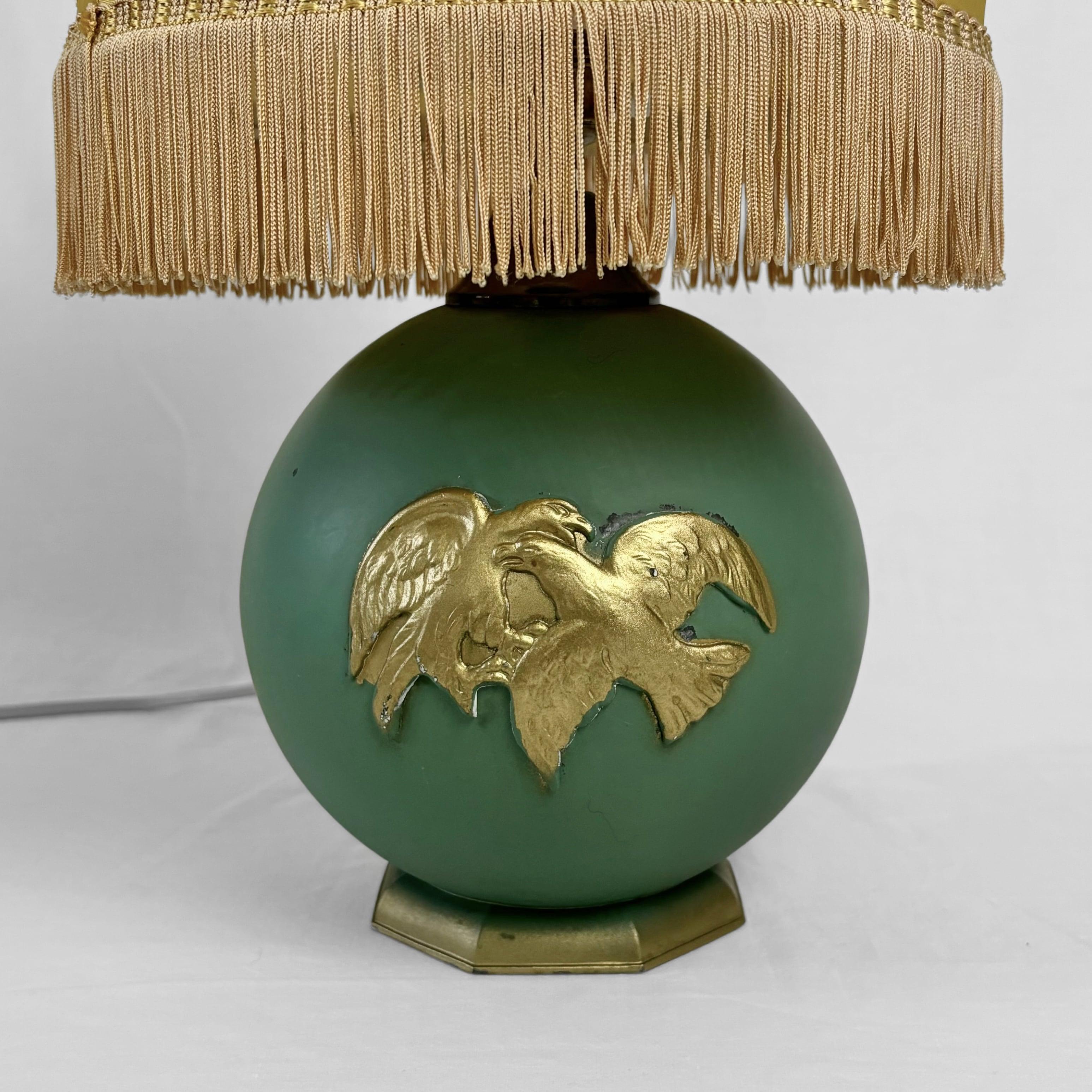 Swedish Scandinavian art deco globe table lamp, Stjärnmetall, Sweden, 1930s For Sale