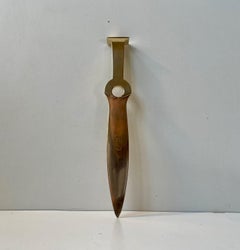 Scandinavian Art Deco Letter Opener in Brass, 1930s
