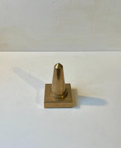 Scandinavian Art Deco Obelisk in Heavy Bronze, 1930s