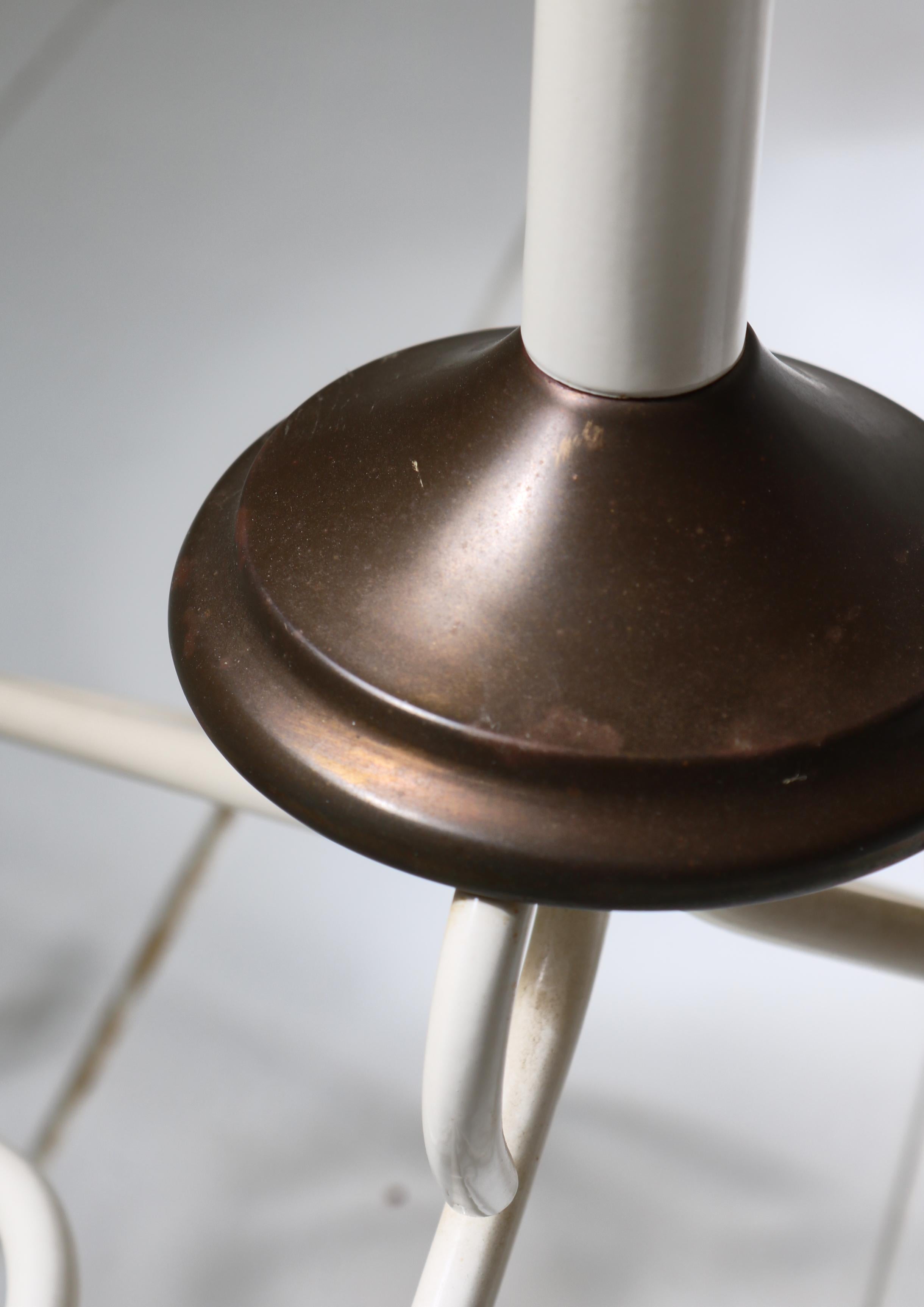 Scandinavian Art Deco Occasional Table in Patinated Brass & Iron, 1930s For Sale 6