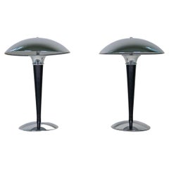 Retro Scandinavian Art Deco Style Pair of Table Lamps Ikea, Sweden, 1980s