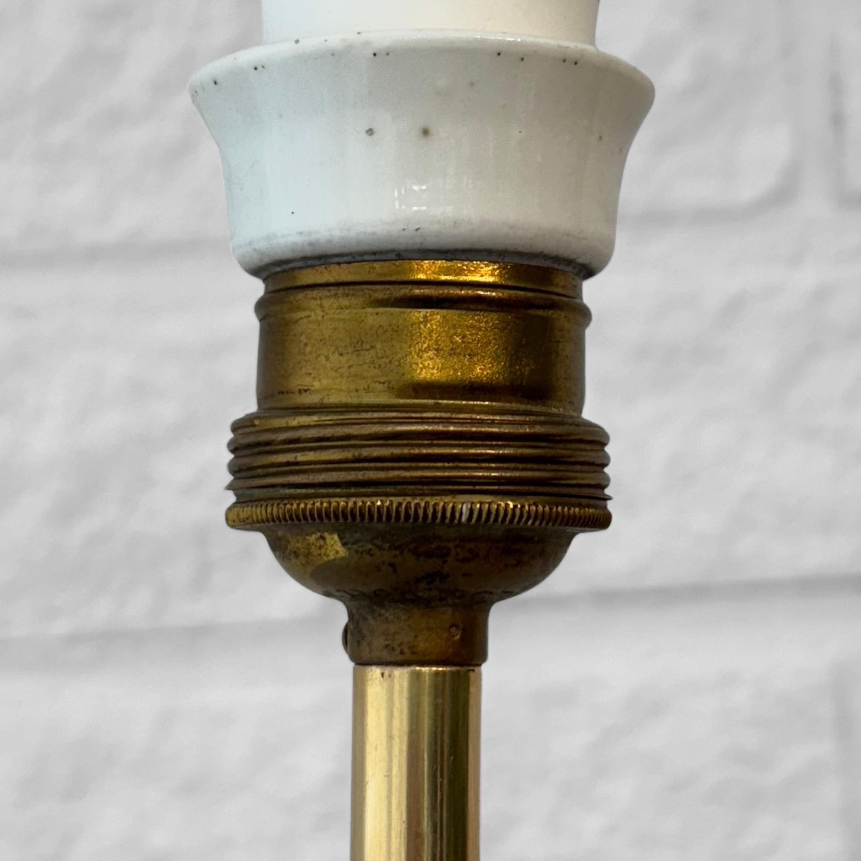 Scandinavian art deco table lamp, nude female archer, brass, Sweden, 1920s For Sale 2