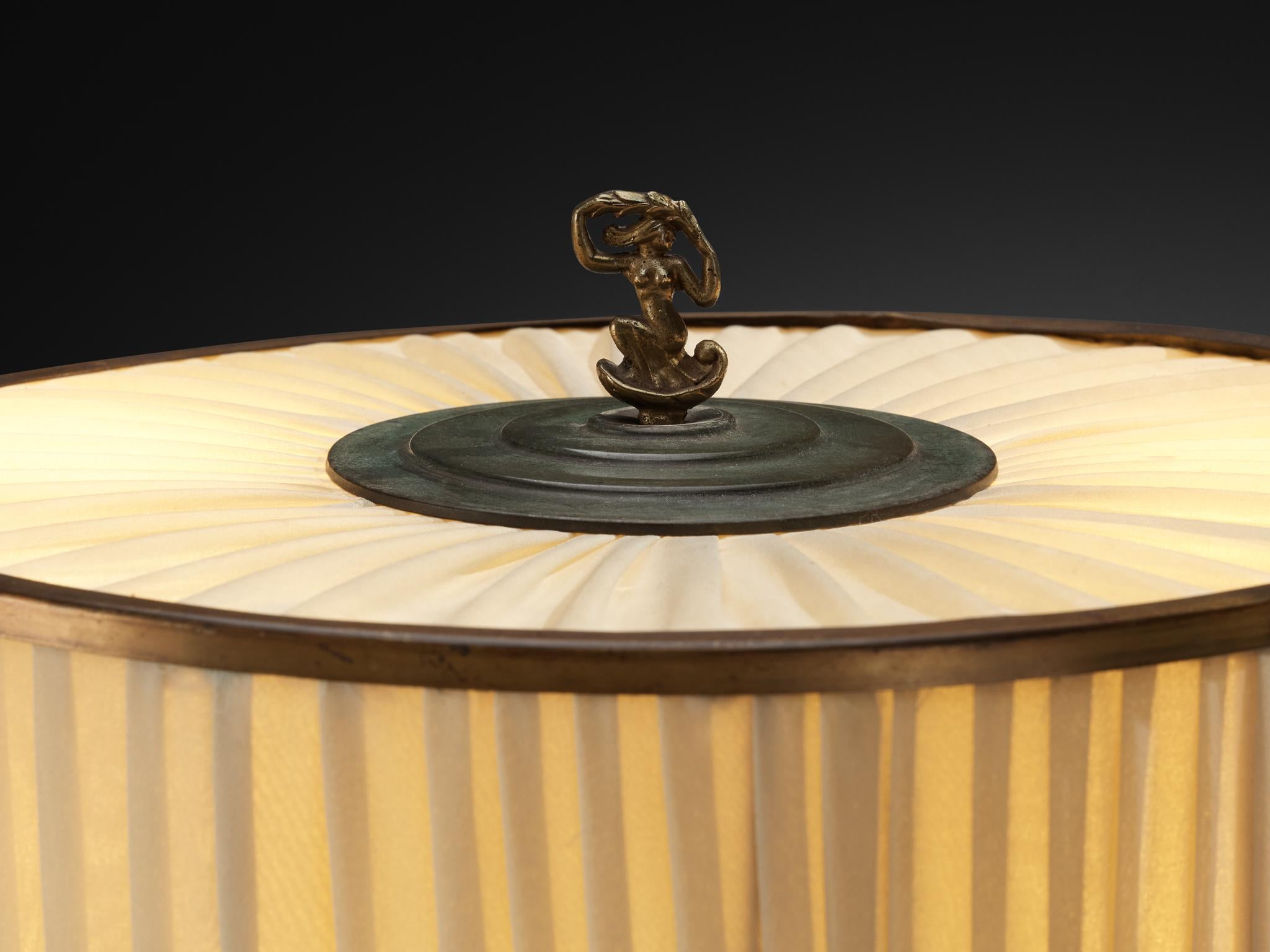 Lampe de table Art déco scandinave en laiton bronzé en vente 3