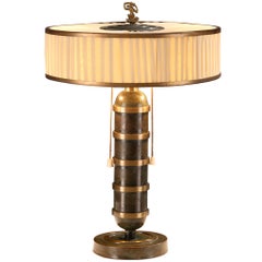 Lampe de table Art déco scandinave en laiton bronzé