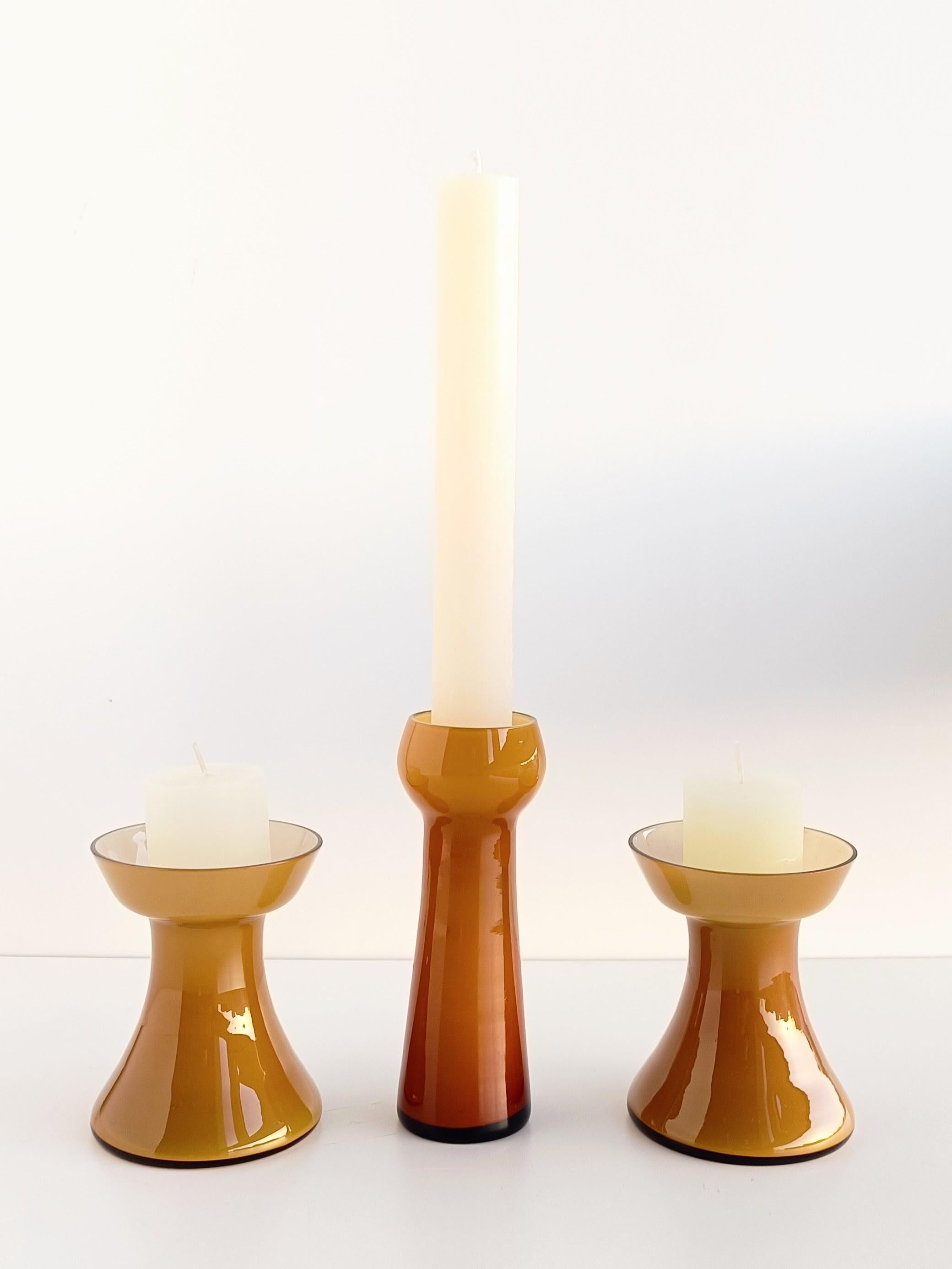 Scandinavian Mid Century Alsterfors by Per Olof Ström Set of Candle Holders In Excellent Condition For Sale In VALENCIA, ES