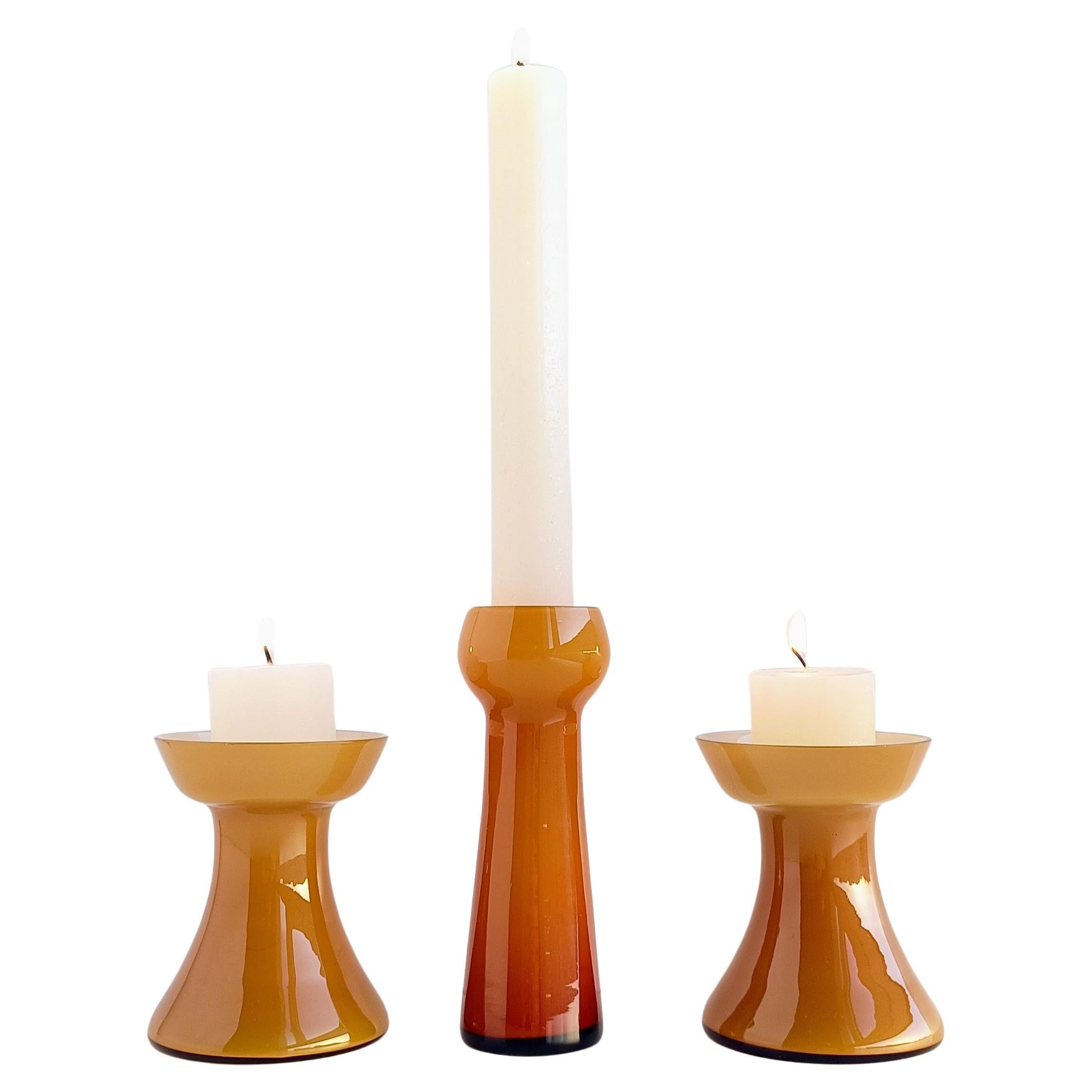 Scandinavian Mid Century Alsterfors by Per Olof Ström Set of Candle Holders