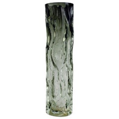 Retro Scandinavian Art Glass, Artificial Glass Vase in Dark and Clear Shades