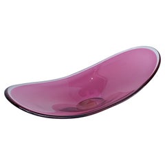 Vintage Scandinavian Art Glass Bowl by Magnor