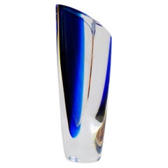 Vase aus skandinavischem Kunstglas, "Seaside" von Göran Wärff für Kosta, Schweden