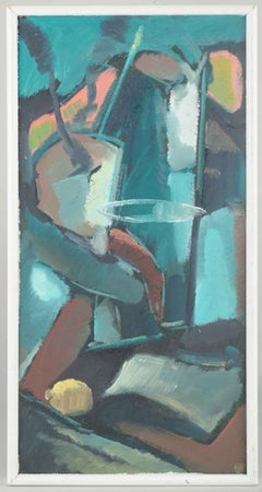 Scandinavian artist. Abstract composition. Oil on board. Ca. 1960s