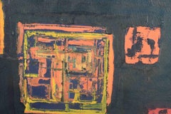 Scandinavian artist. Abstract composition. Oil on panel. Dated 1966